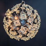 Mid-century glass sputnik chandelier, 1970s