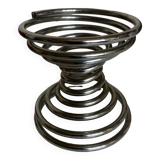 chrome diabolo spring candle holder 1970