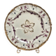 Antique English plate Clarendon P.b.&s – decoration of mauve birds & flowers – Oriental Ivory