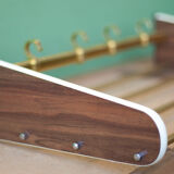 Formica and brass vintage coat rack
