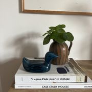 Decorative ceramic duck painted and signed, vintage