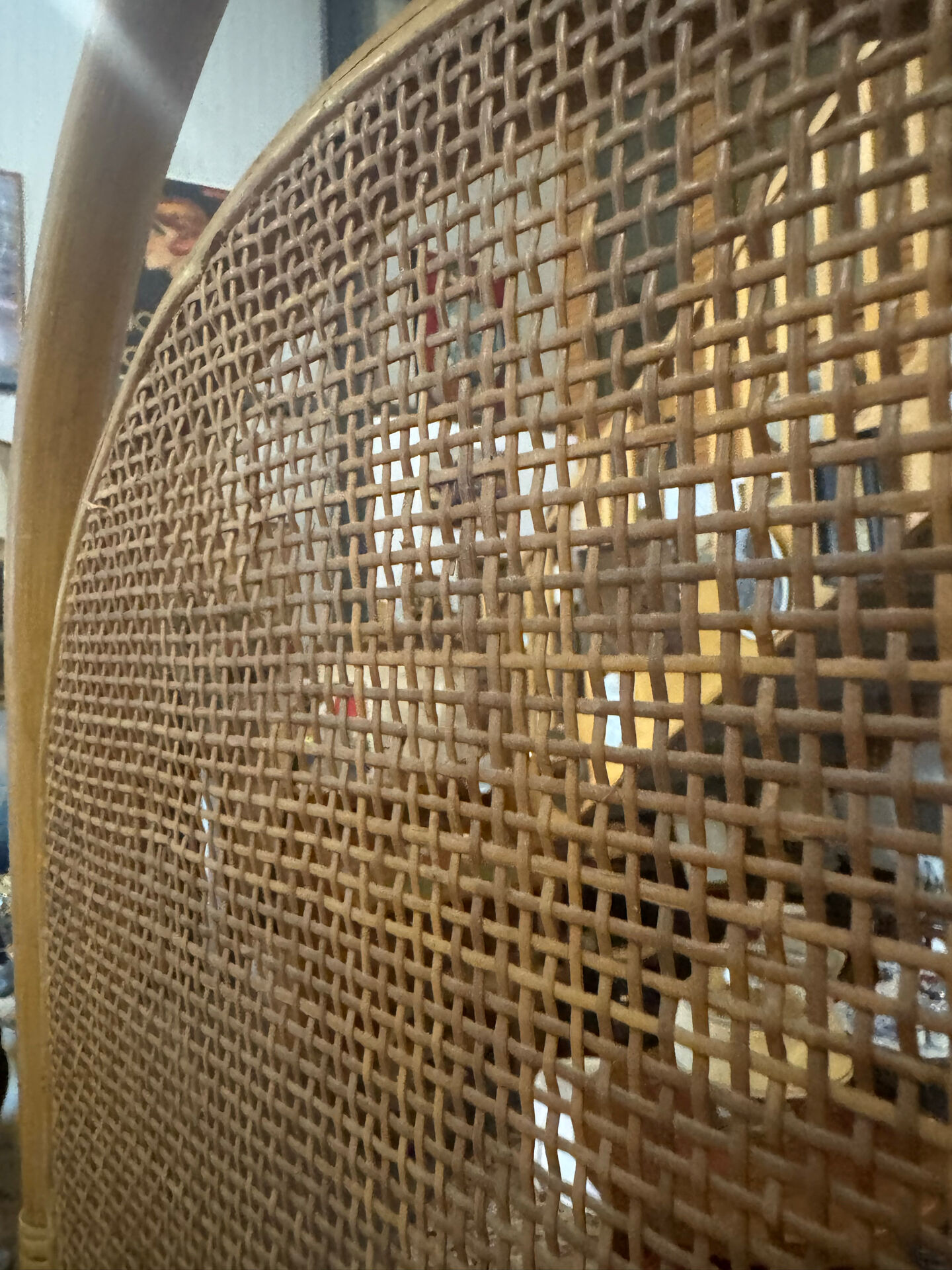 Sculptural Screen in Three Parts in Rattan and Wicker, 1970s