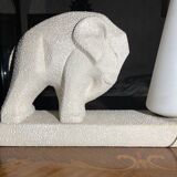 Art Deco Cubist Lamp – Primavera Workshop, Spring. Vintage Design with Elephant
