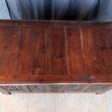 Old gothic oak chest