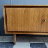 2-door wood sideboard or Record cabinet 1970s