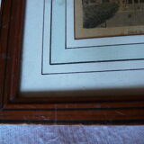 Colorized engraving The town hall of Saint Etienne pitchpin frame