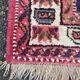 Handmade Persian rug, grey wool, knotted burgundy, 200x300cm