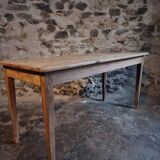 Farm table in solid oak, beech, and pine, early 20th century.