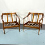 Mid-century modern pair of Walter Knoll armchairs model 550 from 50s