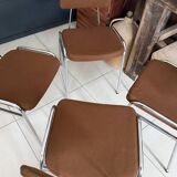 Lot de 4 chaises chromées vintage