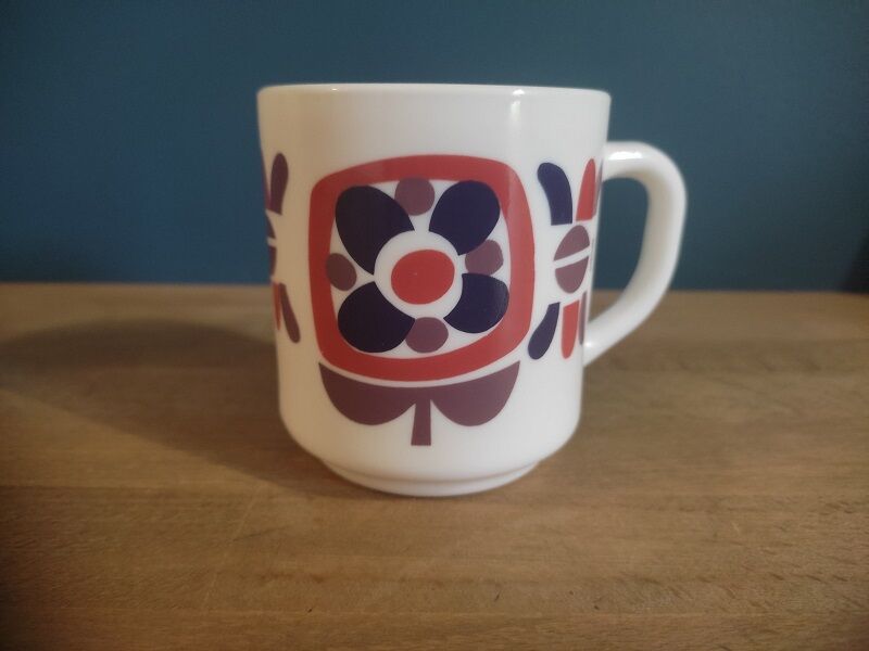 Mug Cup flower lotus blue