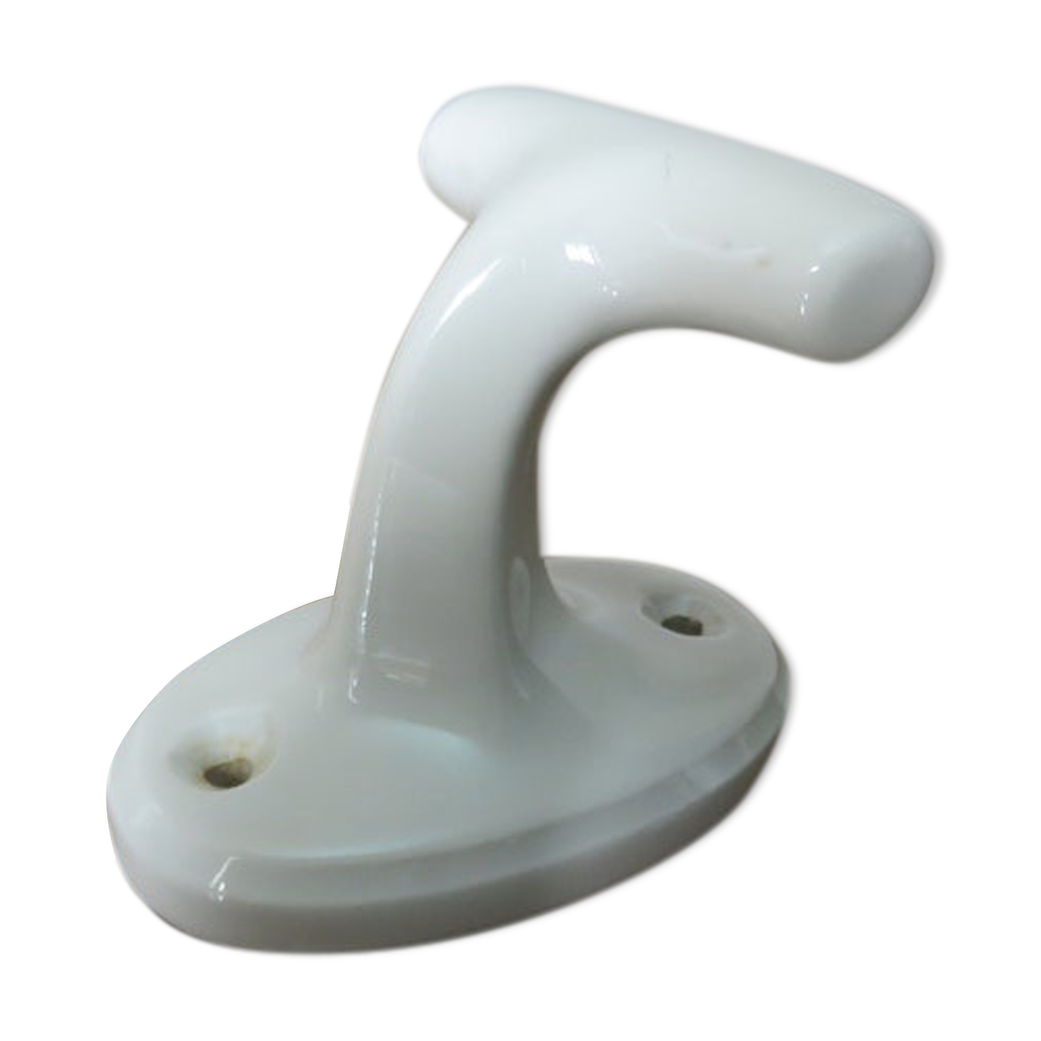 White porcelain hook Art Deco 30s 40s