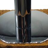 Vintage Modernist Table Lamp Base – Cork and Chrome Design — 1970s