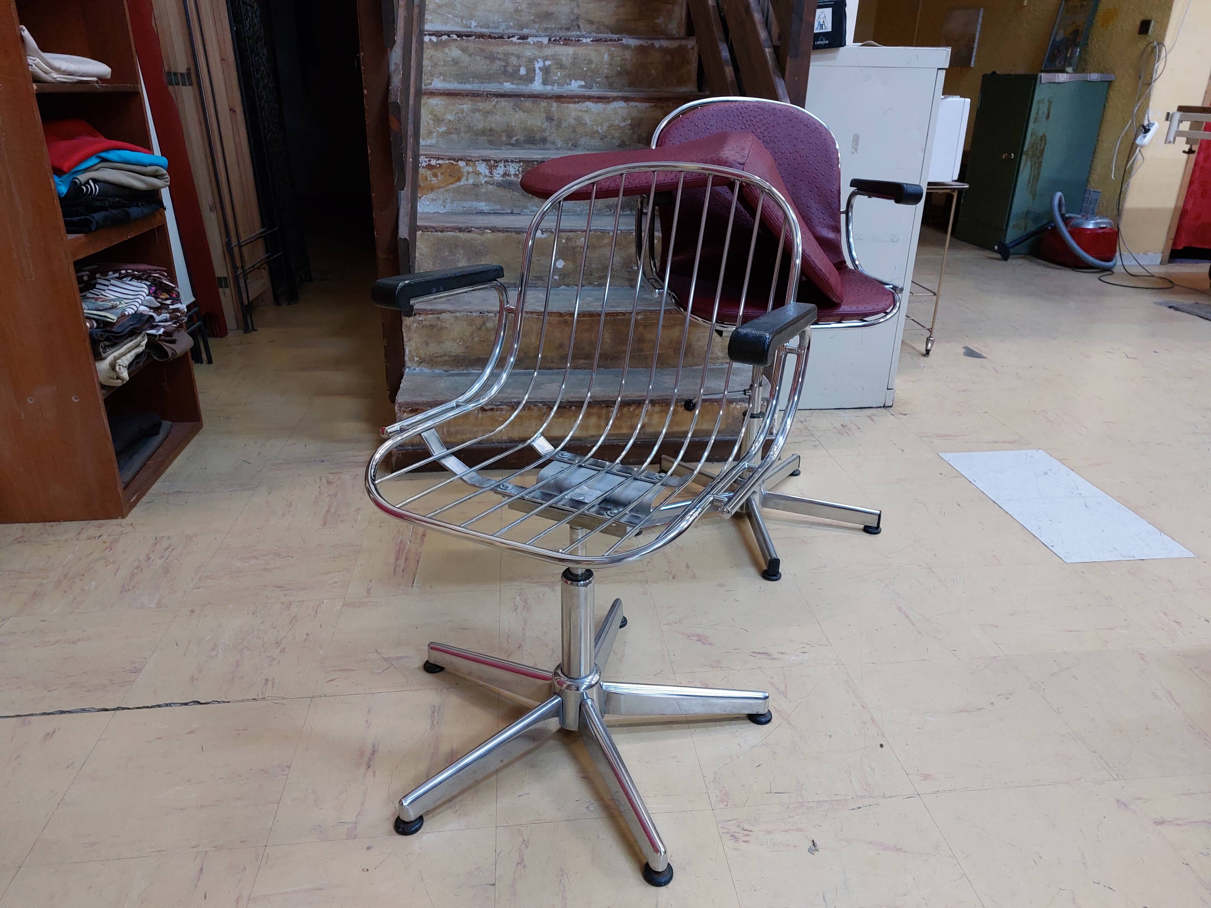 Radiofreccia swivel office chairs by Gastone Rinaldi - 1970s