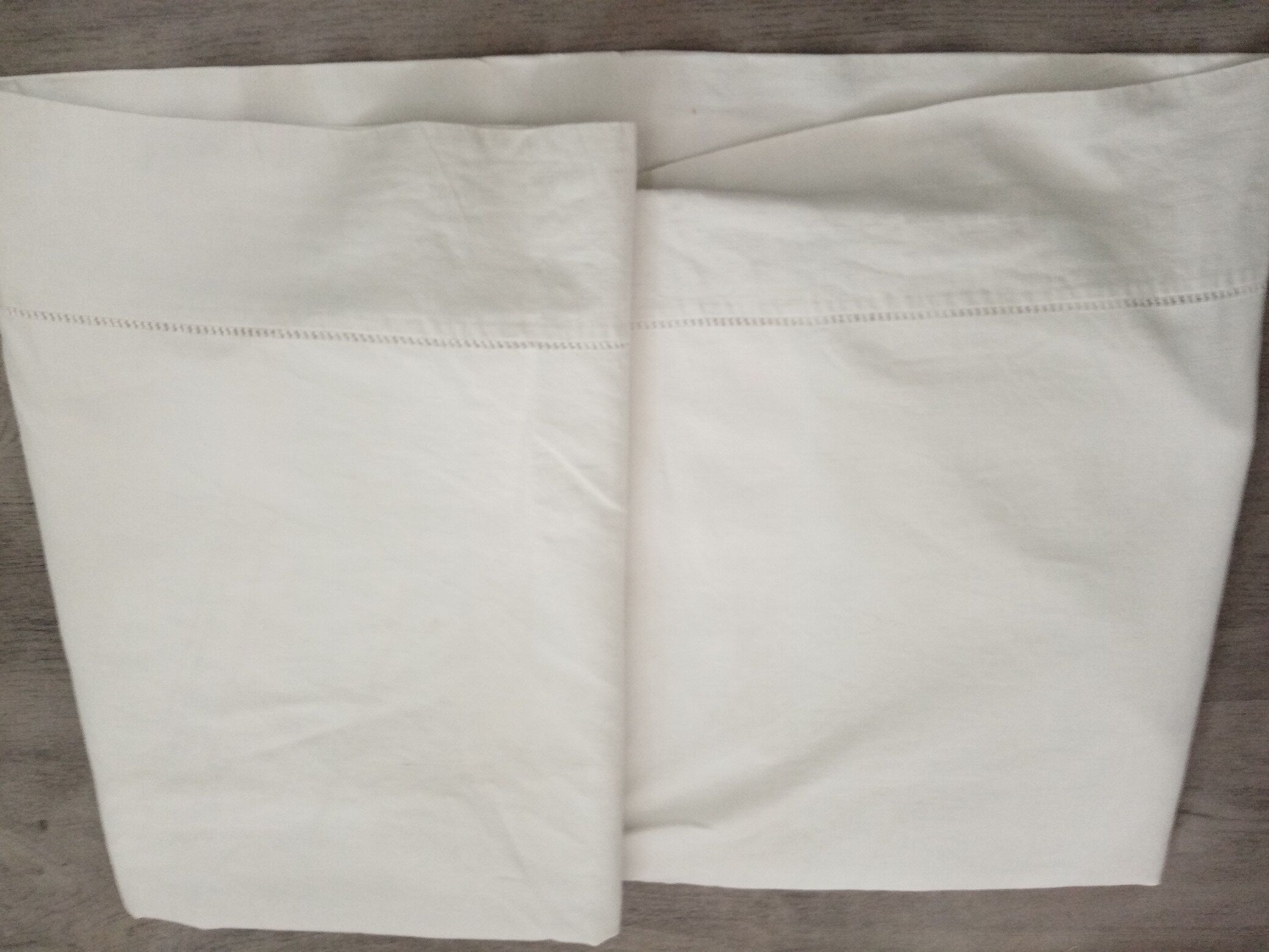 Old embroidered monogram EC métis sheet 300 x 200 cm Art Deco