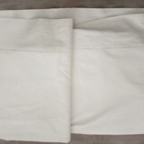 Old embroidered monogram EC métis sheet 300 x 200 cm Art Deco