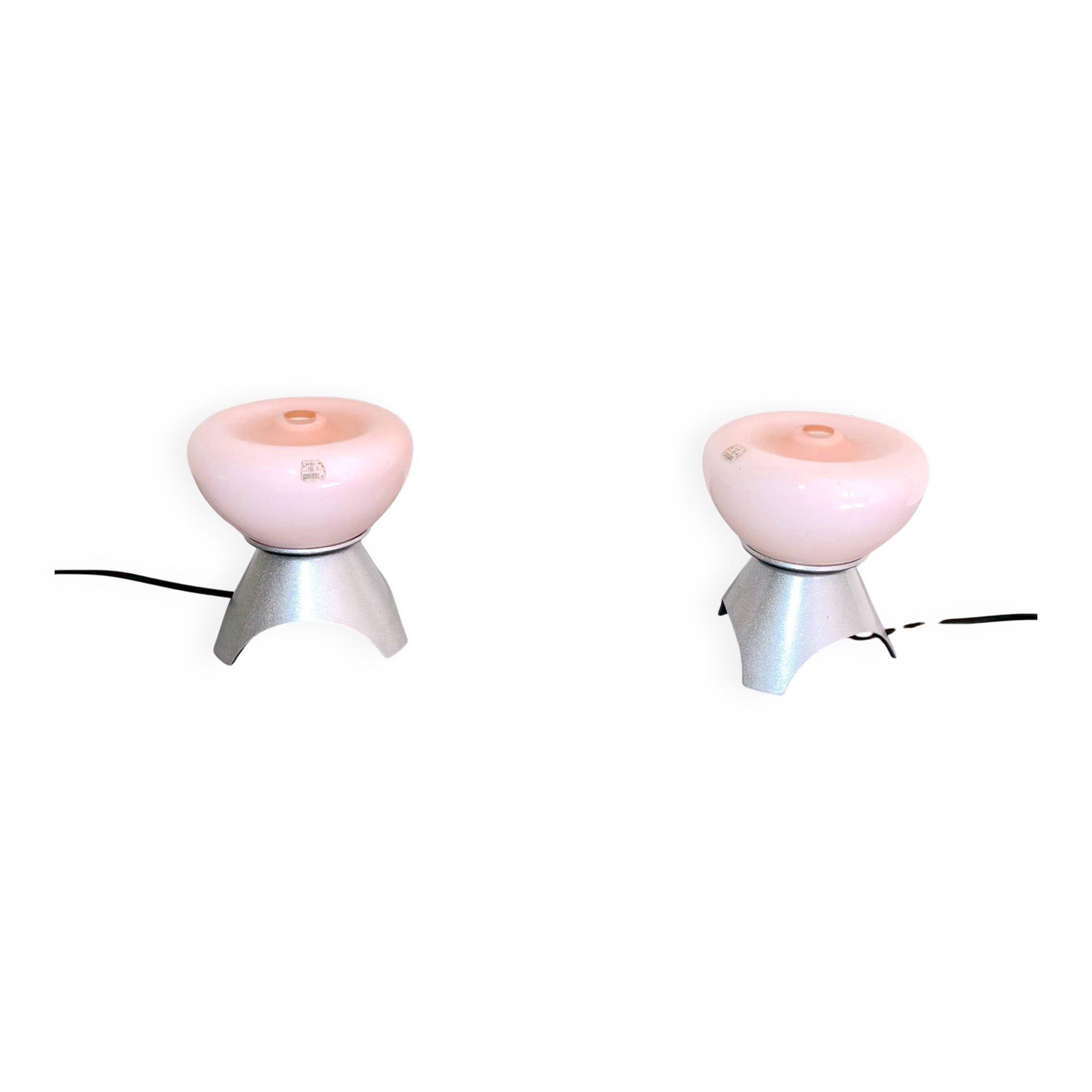 Pair of Murano glass bedside lamps, 1970