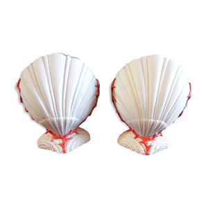 Paire de vase coquilles