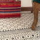Cotton hand weaved hand block printed picnic rug