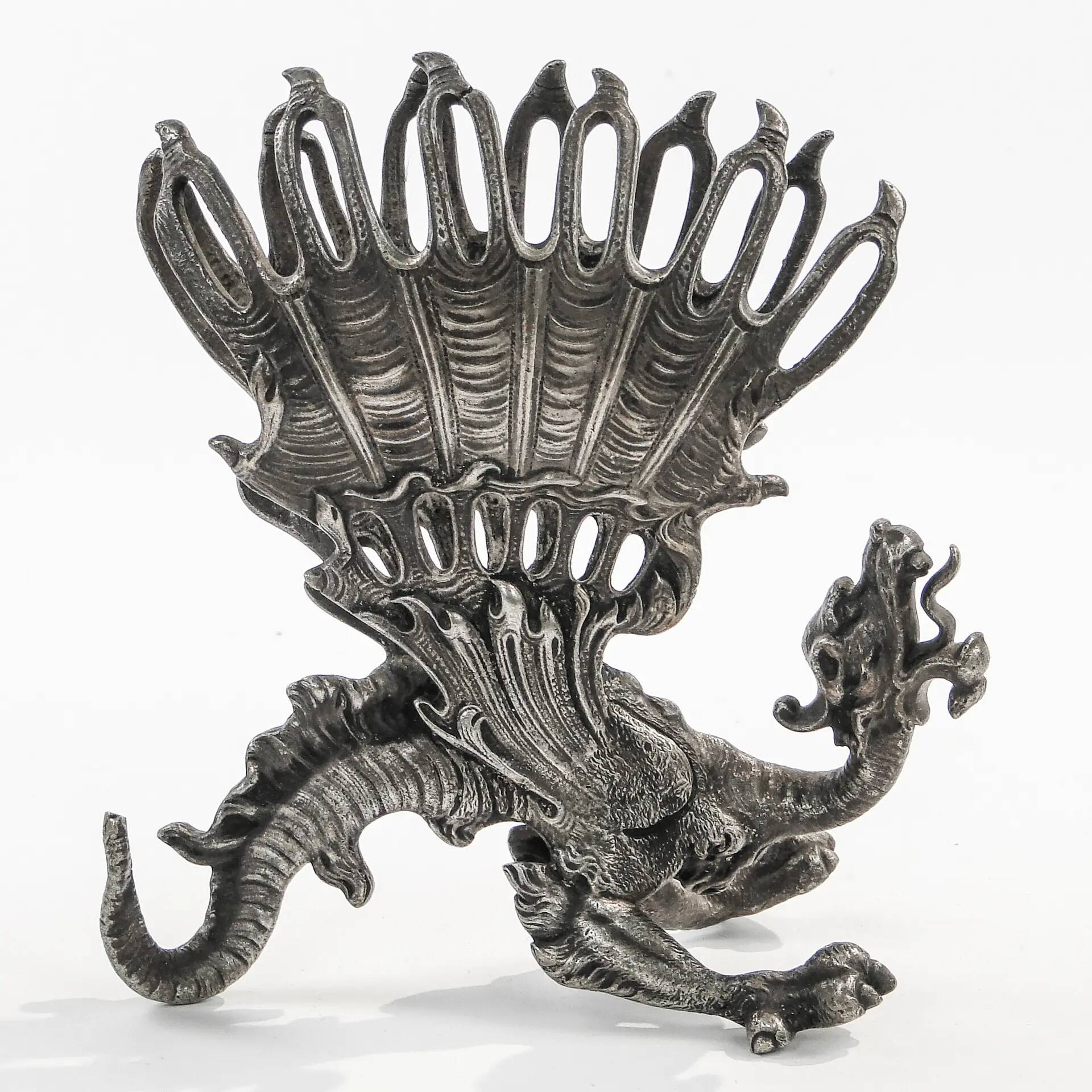 Fruit knife stand, Art Nouveau, silver-plated brass, Fraget, Poland, 19th century