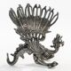 Fruit knife stand, Art Nouveau, silver-plated brass, Fraget, Poland, 19th century