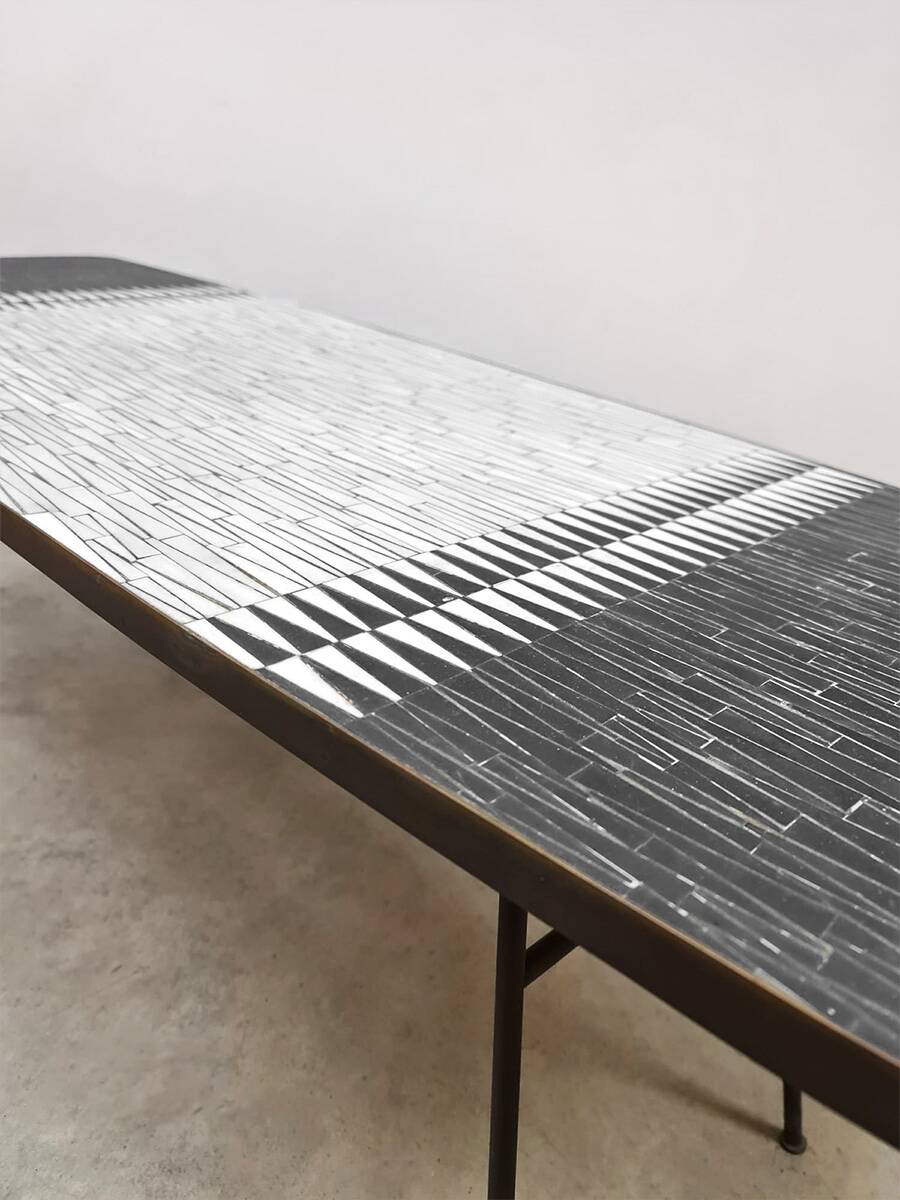 Vintage sculptural mosaic coffee table