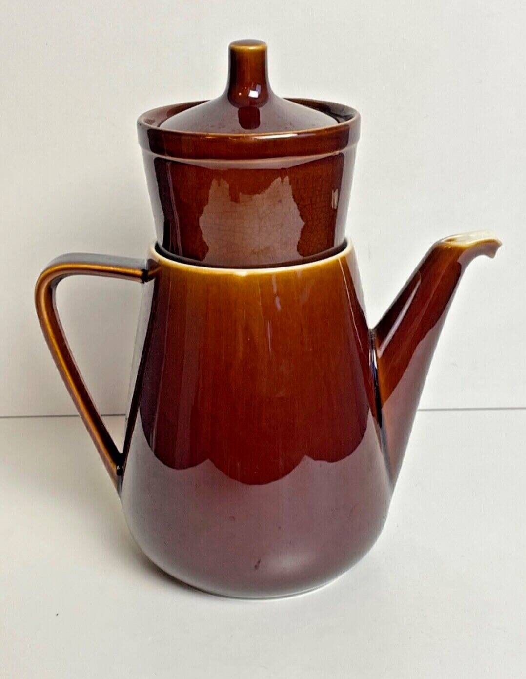 Vintage Villeroy & Boch teapot, in brown stoneware, made in Luxembourg