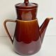 Vintage Villeroy & Boch teapot, in brown stoneware, made in Luxembourg
