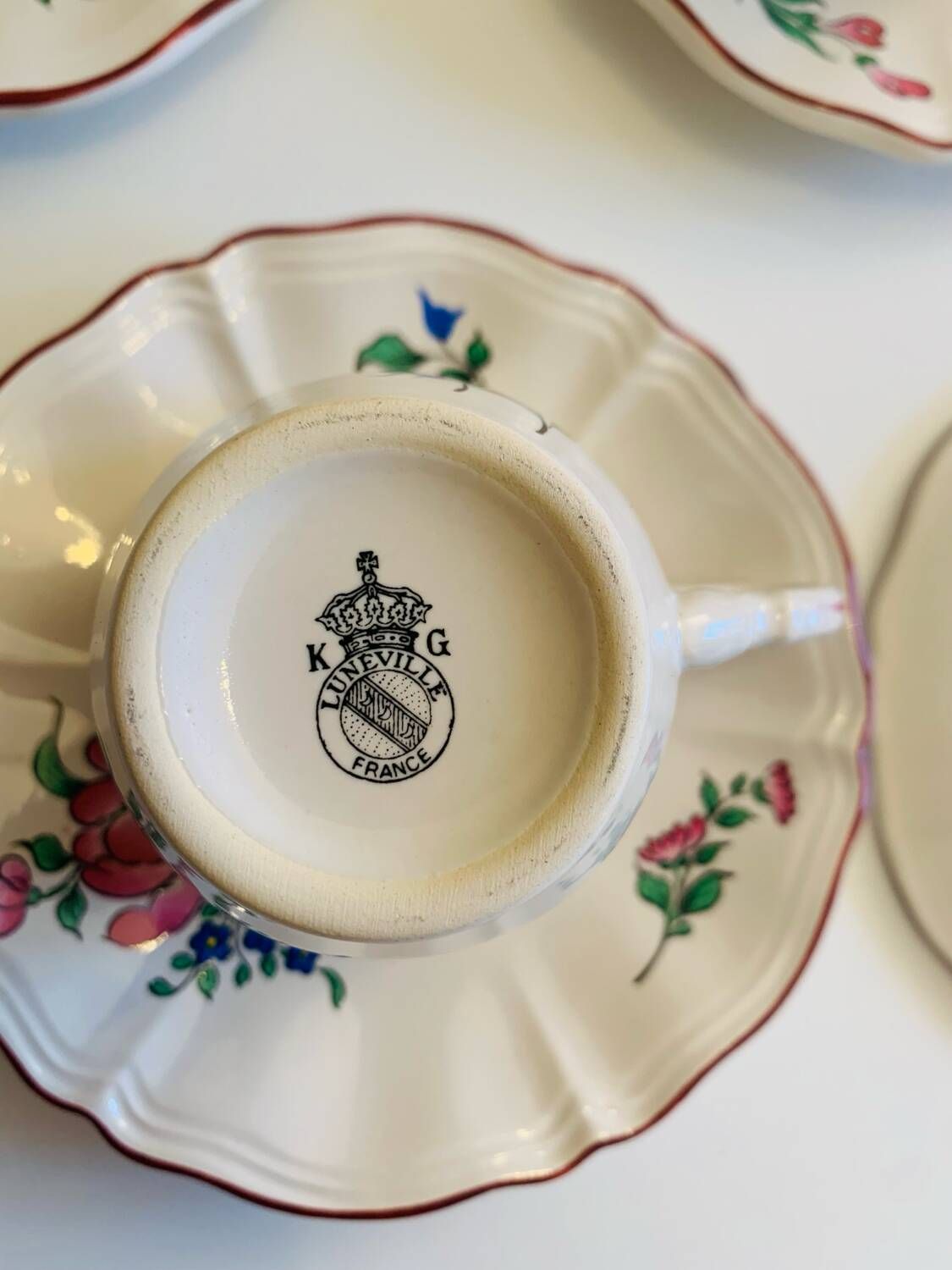 A coffee service of 20 cups and saucers - Luneville Réverbère Fin