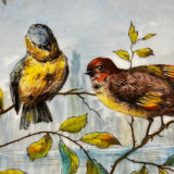 Decorative dish in Limoges porcelain, hand-painted decoration – late 19th century