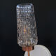 Pair of wall sconces torch torch tulip transparent molded glass