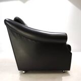 French Art Deco leather armchair, 1960