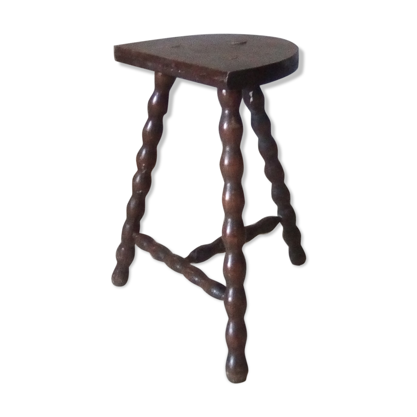 Vintage turned wooden stool