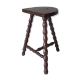 Vintage turned wooden stool