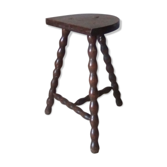 Vintage turned wooden stool