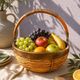 Rattan and brass basket 1970