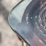 Table basse en fer et verre français - Table de cocktail - Table de salon - Années 80