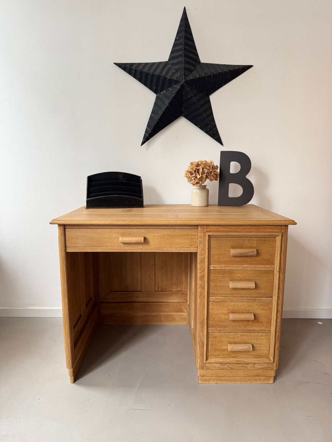 Solid oak desk