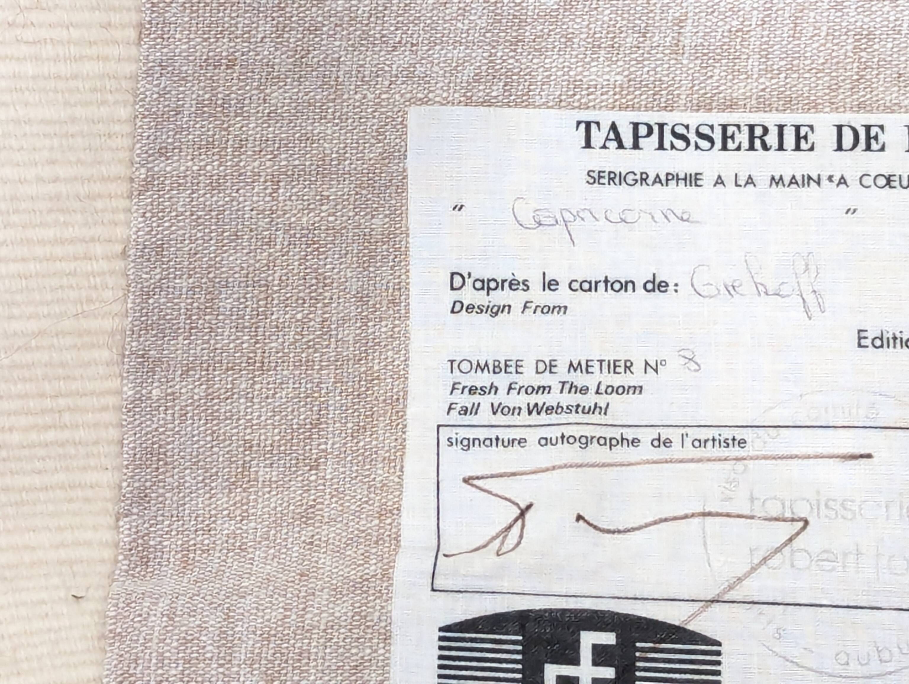 AUBUSSON tapestry in wool. Elie GREKOFF (1914-1985)