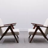 Mid Century Easy Chair Model B - 310 Var in Ivory Buckle