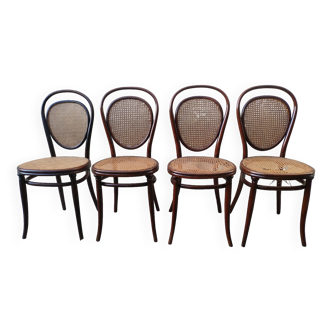 Lot de 4 chaises Thonet n° 7 de 1865 ca