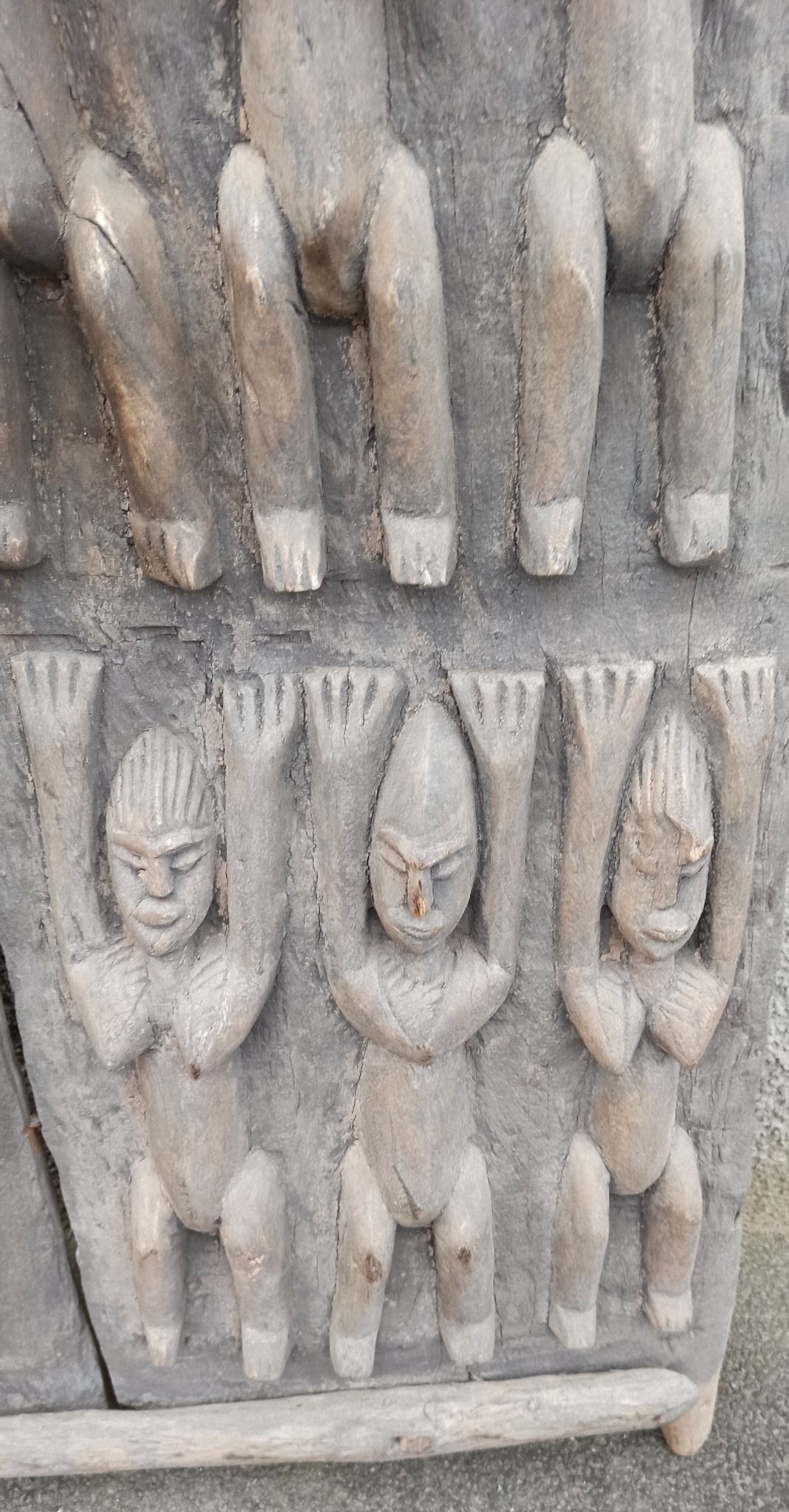 Old Dogon wooden gate of Mali