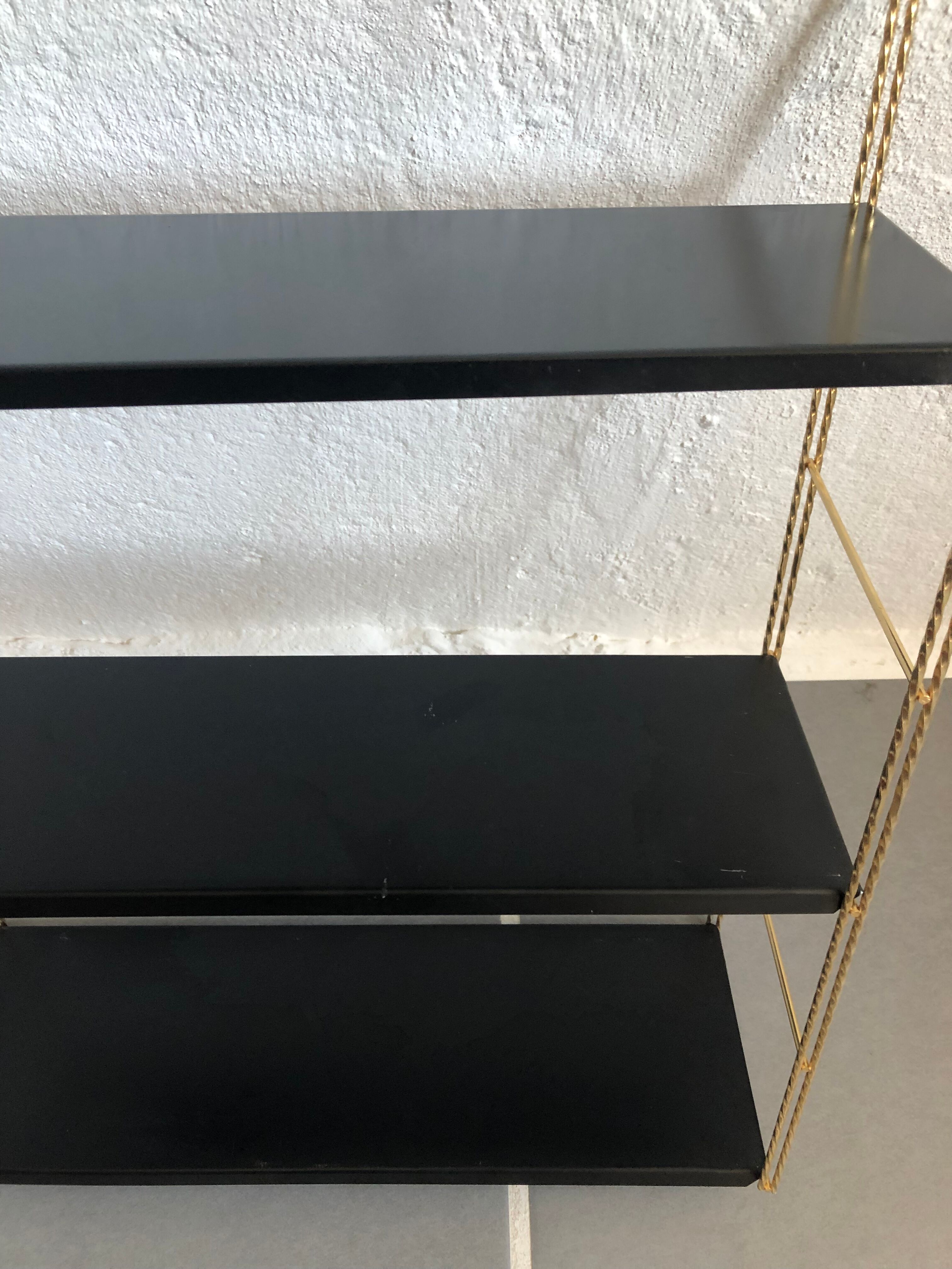 3 tray vintage metal String shelves