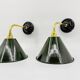 Enamelled sheet metal wall lights