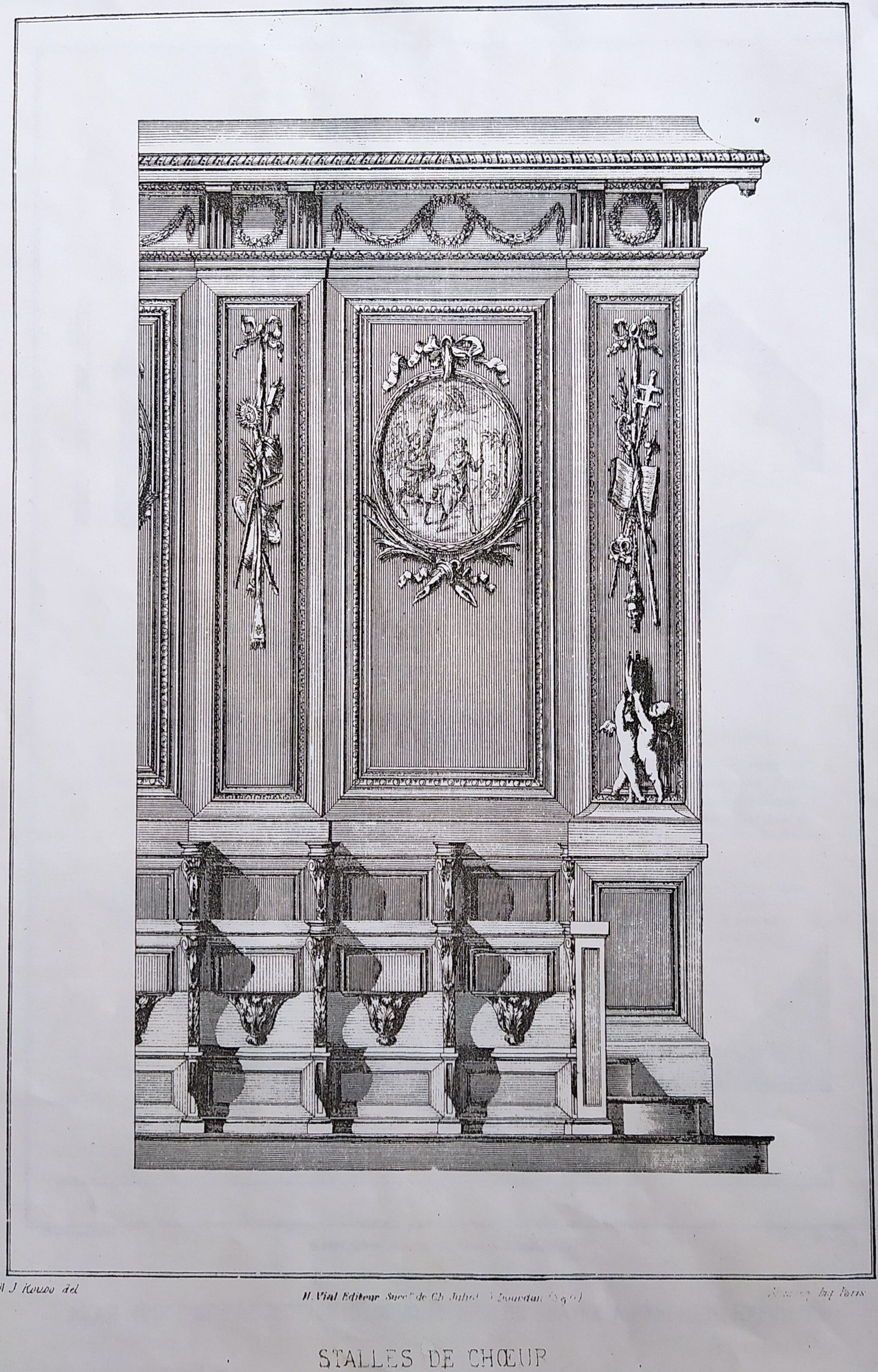 Carpentry board " Stalles de cœur "