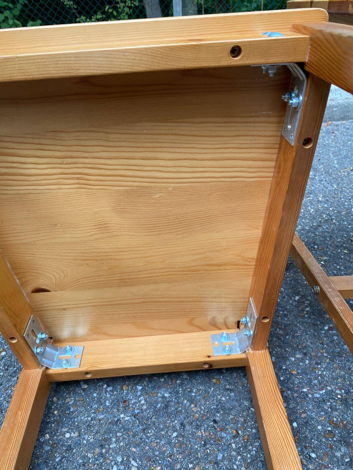 Lot de 4 chaises en pin massif rustique – Idéal cuisine