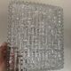 Paire d’appliques dalle de verre et laiton design 70