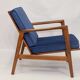 Chair by Stefan de Swarz-dzkie Fabryki Mebli, 1960 blue