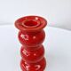 Vintage Ceramic Red Candlestick Candle Holder Schramberg Germany