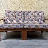 1960s/70s Teak 2-seater sofa by Glostrup Møbelfabrik Denmark Design